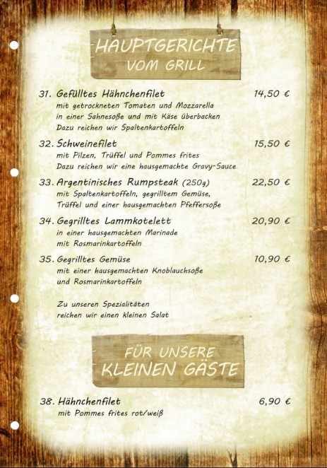 Hauptgerichte vom Grill im Haduloha